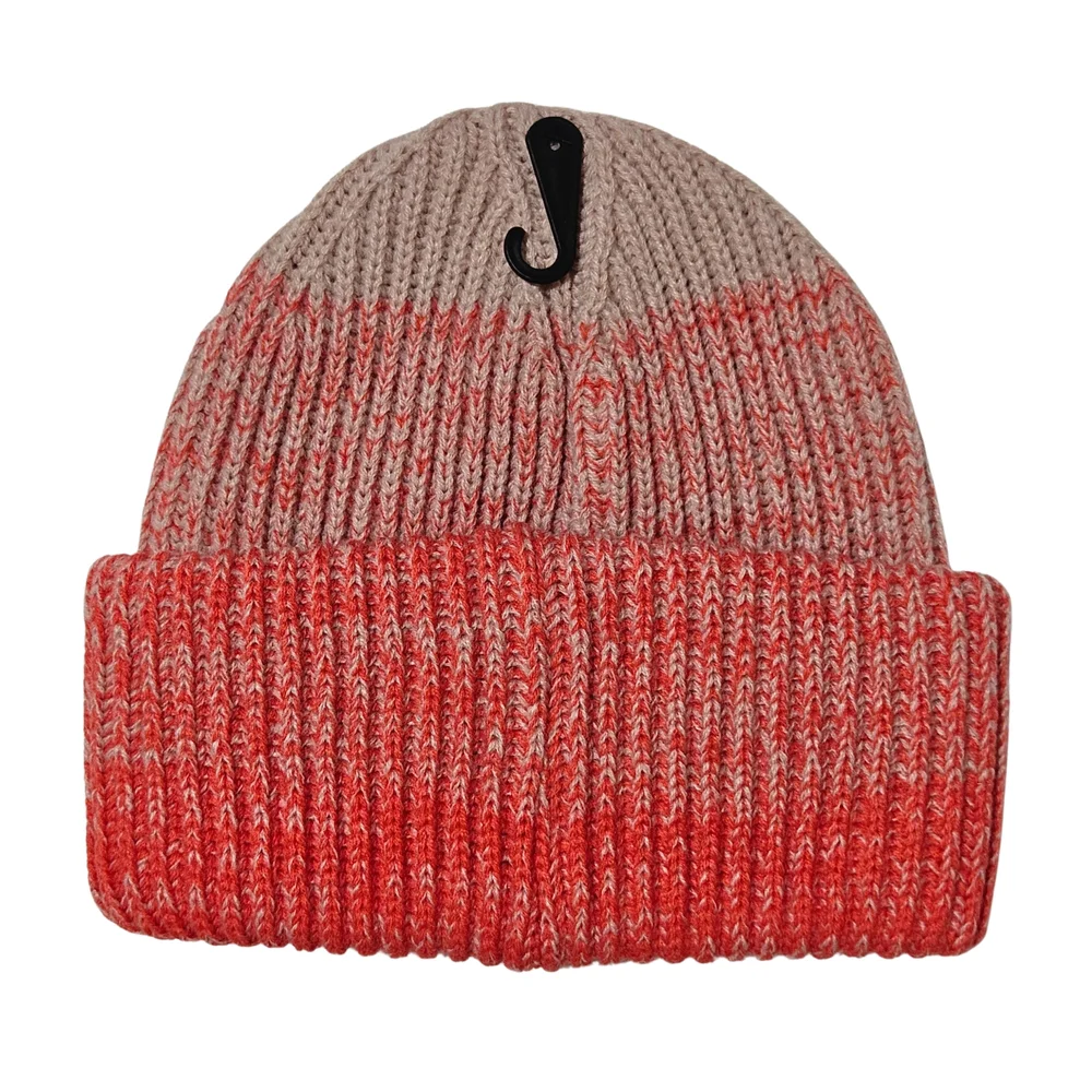 All Saints Beanie Hat Ombre Patch Beanie Pink Multi Wool Blend Outdoor Winter